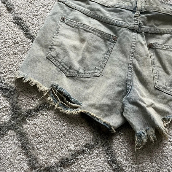 Free People denim shorts jean shorts festival cutoffs 26 - Picture 7 of 9